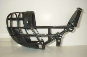 a typical basket muzzle