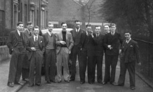 typical convention attendees in their bizarre costumes, 1937