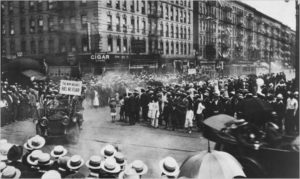 A 1924 parade by the Universal Negro Improvement Association on Lenox Avenue, Harlem (Schomburg Center for Research in Black Culture, New York Public Library. 1924)